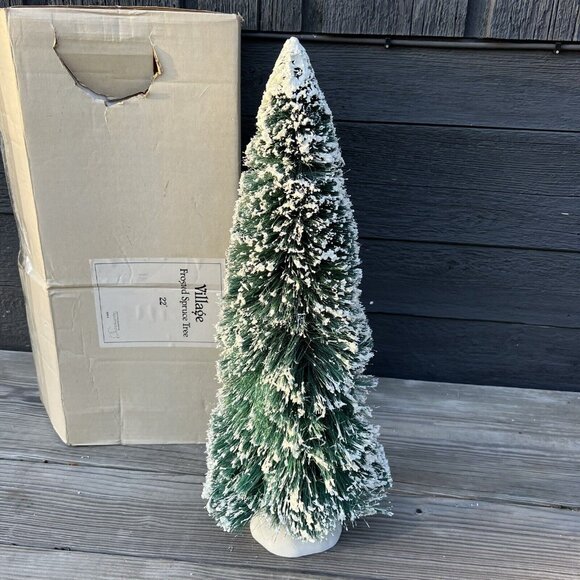 Department 56 Christmas Snow Village BIG 22" Frosted Spruce Tree #52329 Box-C - Picture 4 of 16